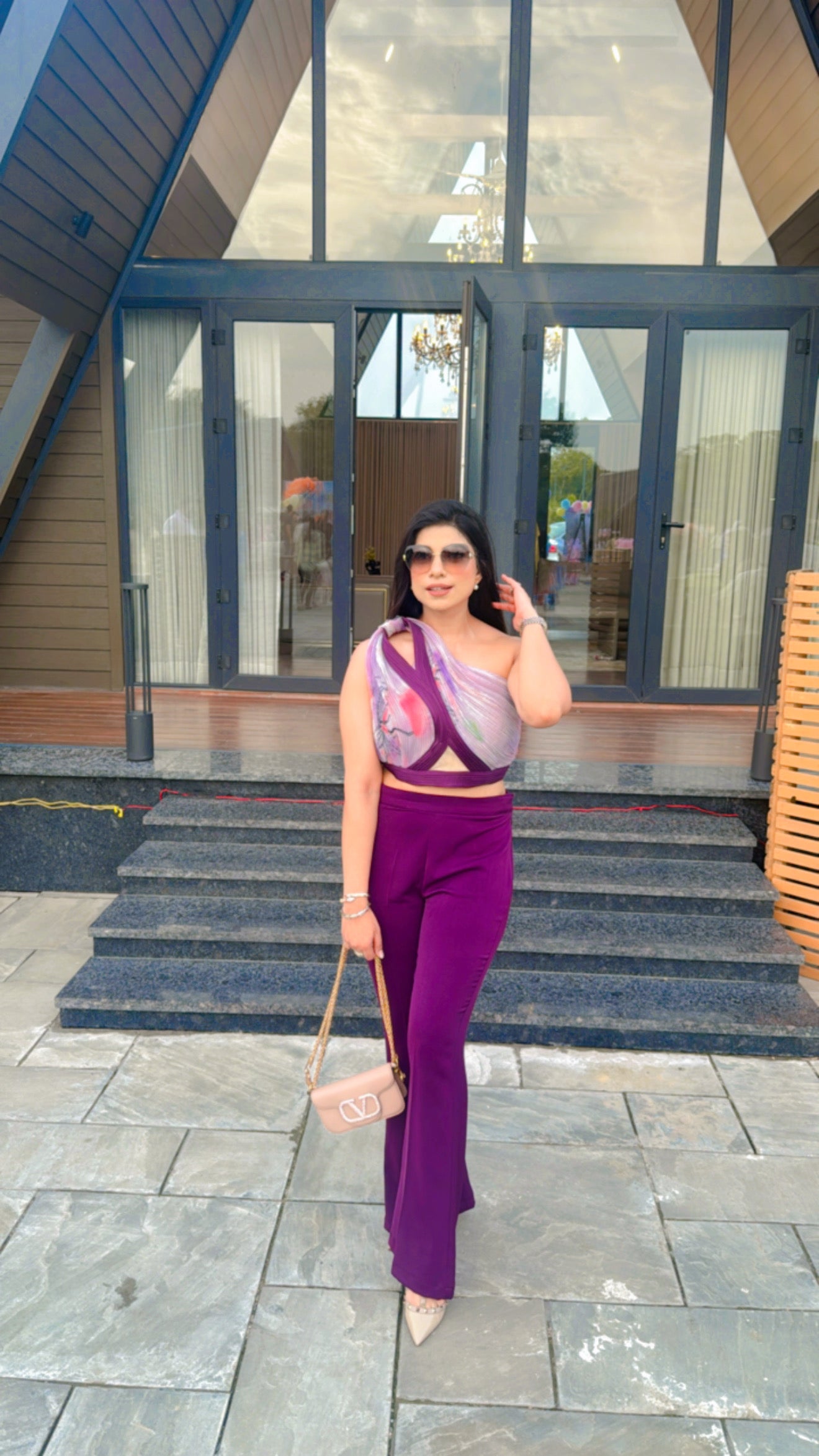 Statement organza wire work co ord set