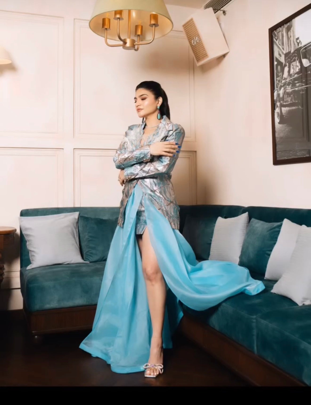 Make them stop and stare .In our Custom made co ord set with a twist and she is carrying it so gracefully .