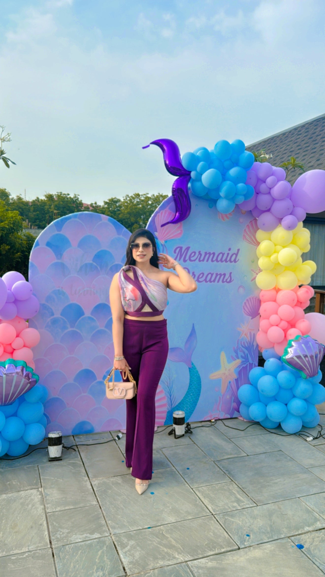 Statement organza wire work co ord set