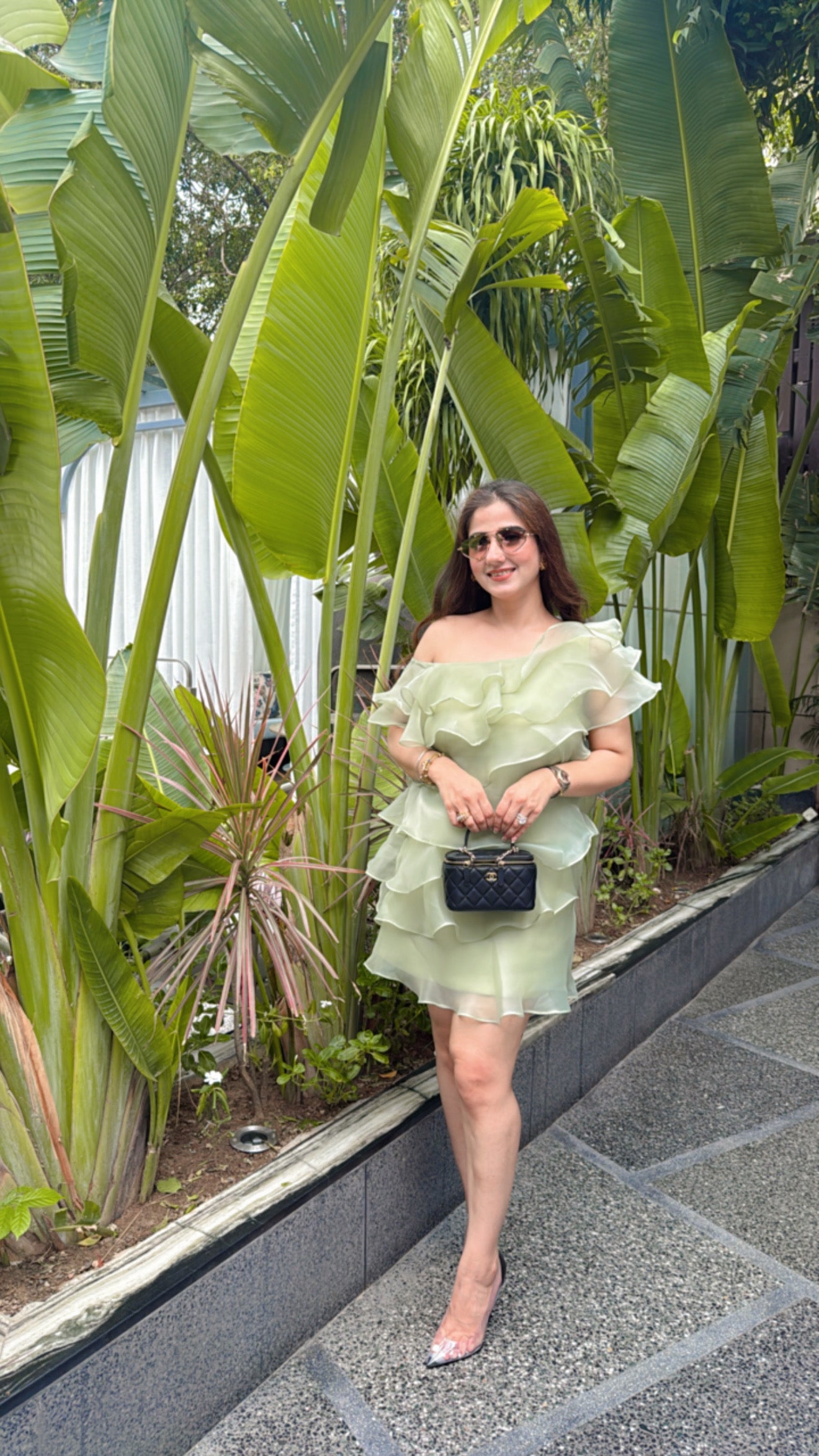 Ruffled Organza Dress