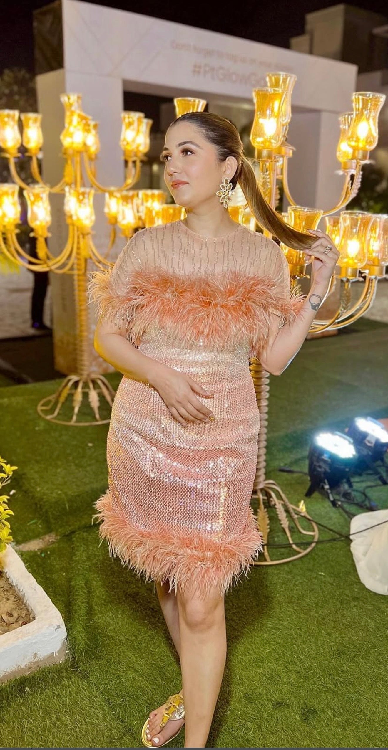 Channeling Boldness and style , @design_aqua_studio looking effortless in our ombre statement piece .