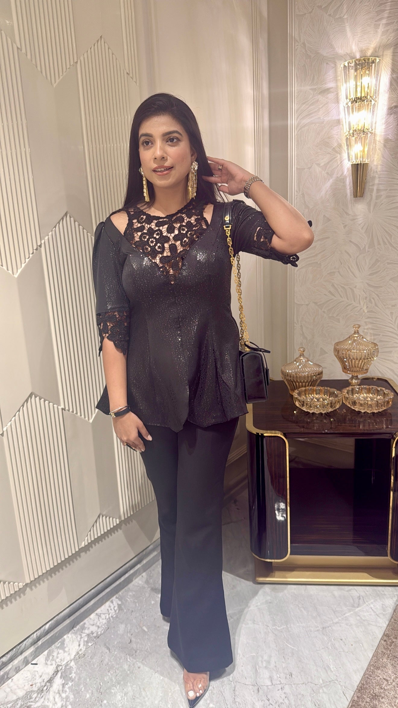 Black Princess line top with Croatia detailings