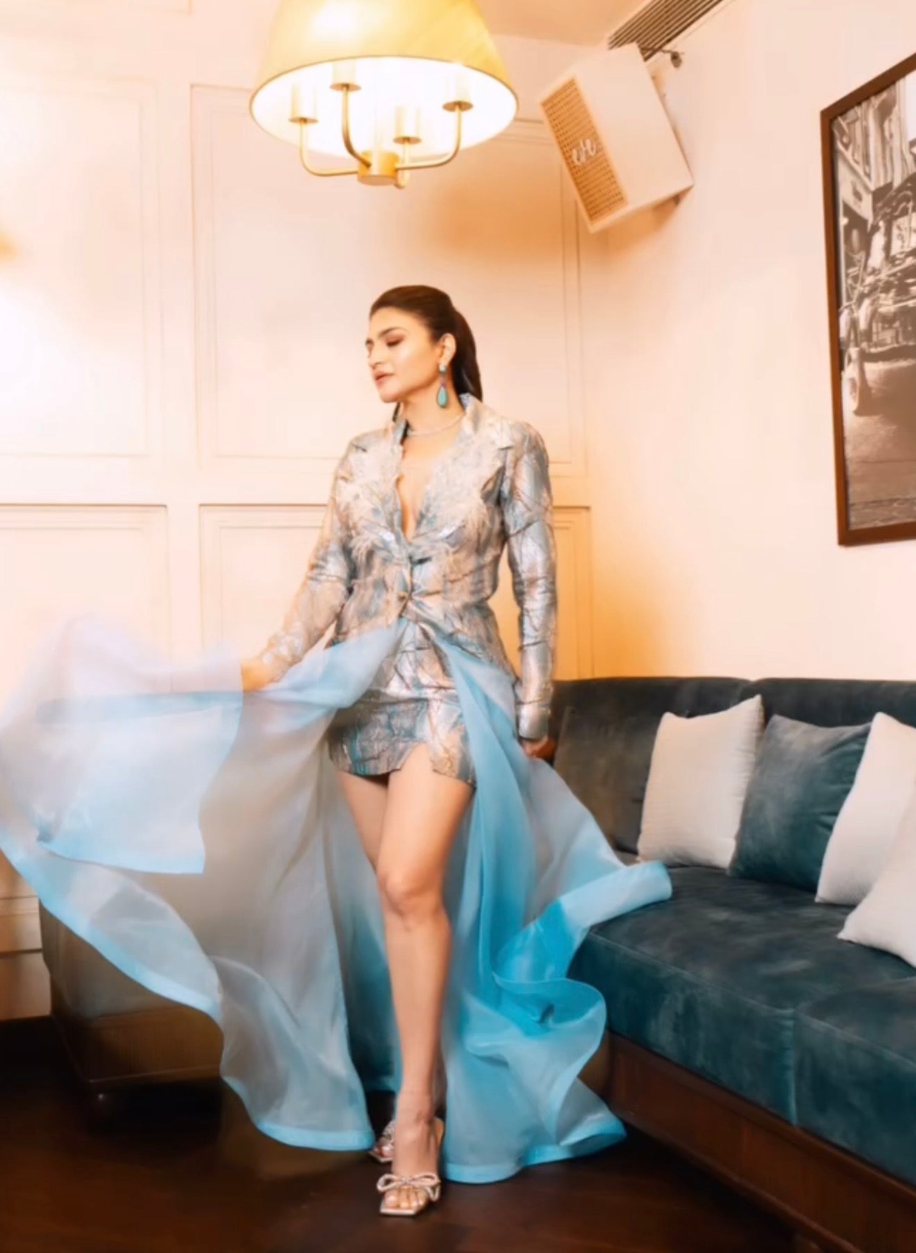 Make them stop and stare .In our Custom made co ord set with a twist and she is carrying it so gracefully .