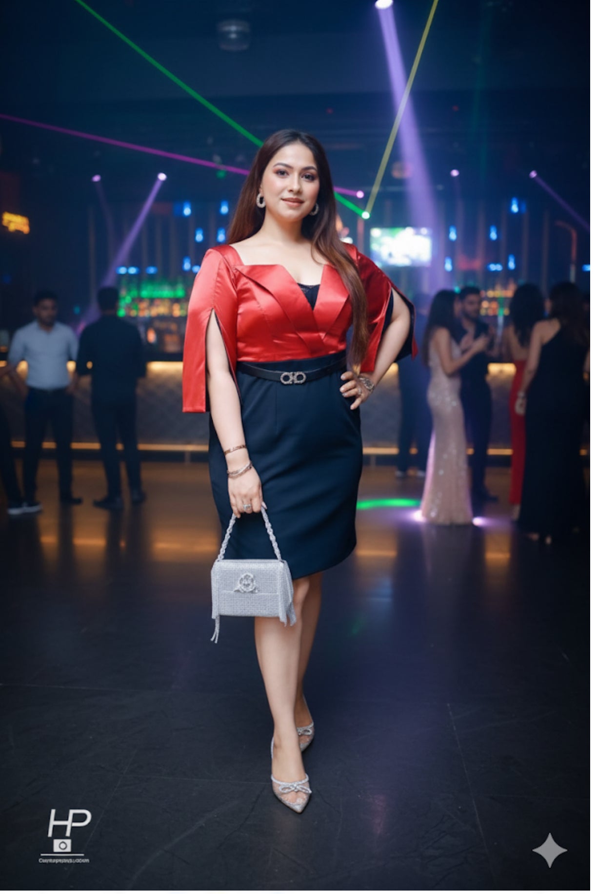 Satin statement Collar dress