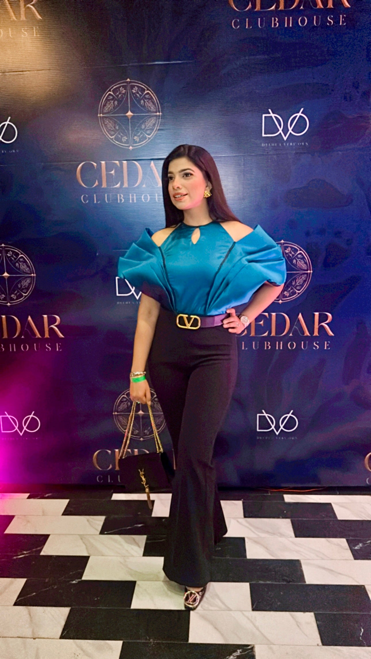 Satin Accent Sleeve Banana Crepe Jumpsuit